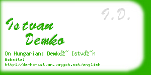 istvan demko business card